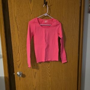 OQQ Bright Pink Long Sleeve Top NWOT
